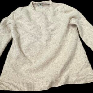 Cream LL Bean 100% Cashmere Sweater - Women's Size Small - Luxuriously Soft!